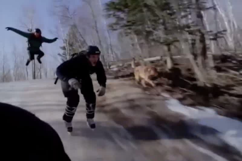 Video: Dangerous High-Speed Ice Skating on Ski Trails