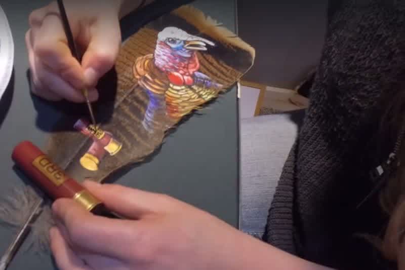 Video: Die-Hard Turkey Hunter/Feather Artist Nicole Larson Turns Tail Feathers into a Whole New Trophy
