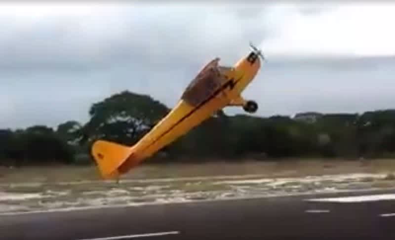 Must-See Video: Small Plane Almost Crashes Trying to Land in Strong Winds