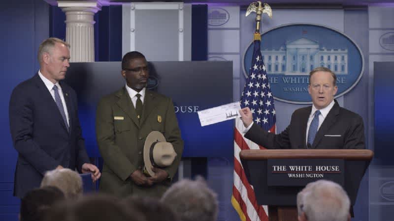 Trump Donates First Paycheck to National Park Service