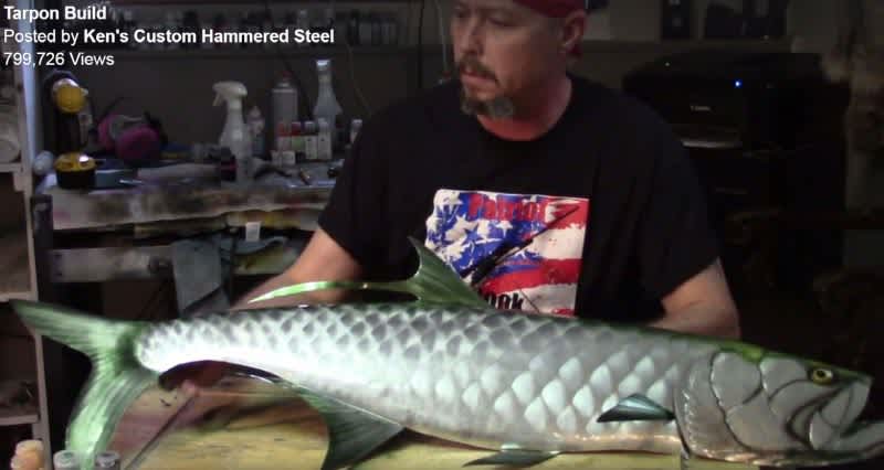 Video: Amazing Fish Trophy Hammered by Hand from Steel