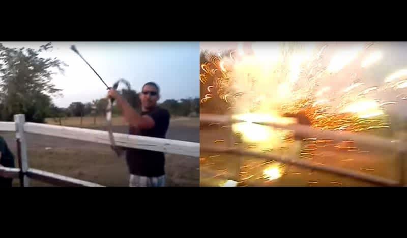 Video: Moron Attaches Giant Firework to Arrow and it Predictably Goes Horribly Wrong