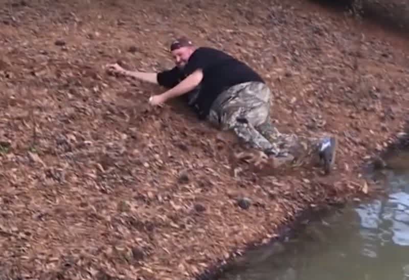 Fail Video: T-Bone Takes a Header While Fighting a Catfish