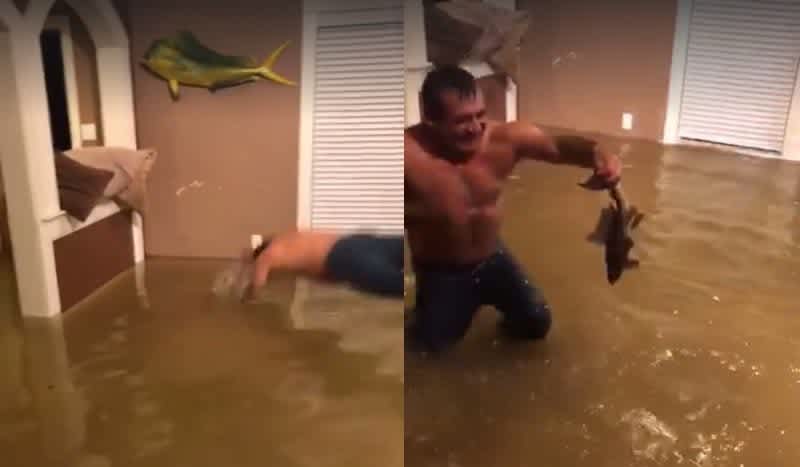 Video: Houston Family Catches Dinner Right in Their Own Living Room