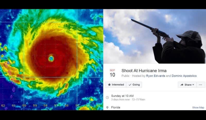 Some Floridian Created This Facebook Page Inviting Folks to ‘Shoot At Hurricane Irma’