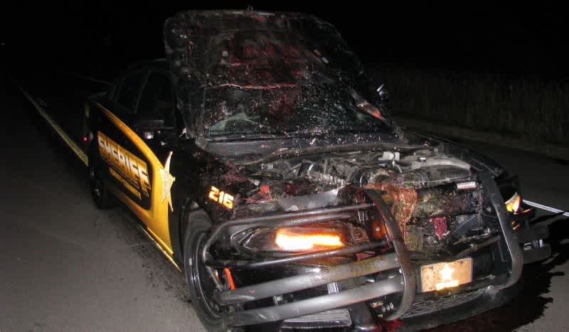 Shocking Video: Sheriff’s Deputy Decimates Squad Car by Nailing Deer at 114 MPH