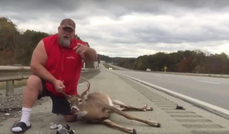 Video: It Doesn’t Get More Redneck than this Highway Deer Accident