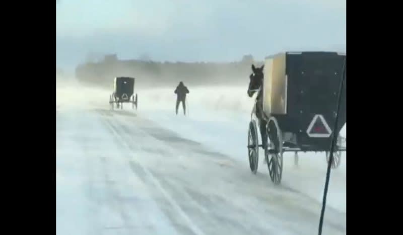 Video: Watch This Amish Man Ski Behind His Horse and Buggy