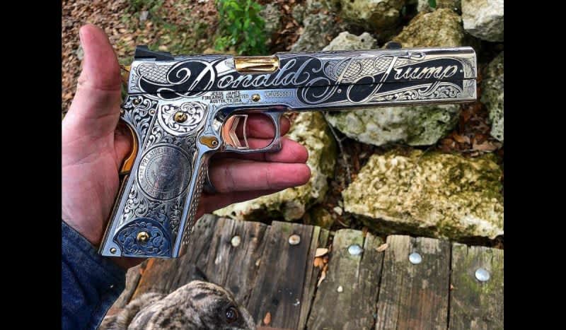 Jesse James Crafts Custom .45-Caliber Pistol for President Trump