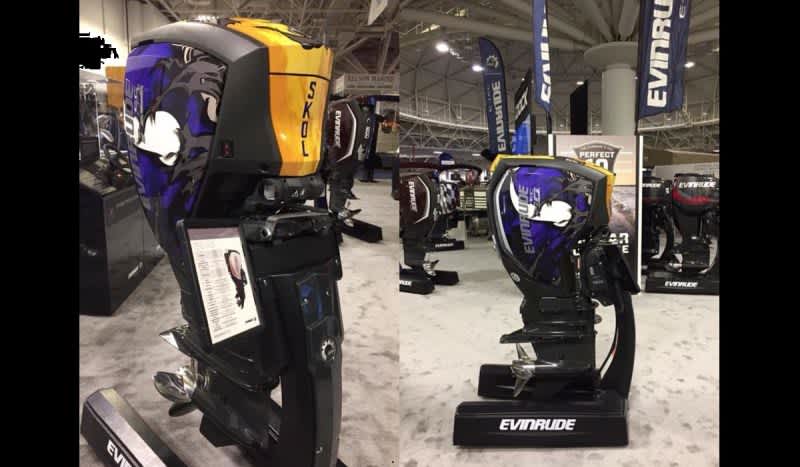 If You’re From Minnesota, You’ll Appreciate This Evinrude Outboard on Display at the Minneapolis Boat Show