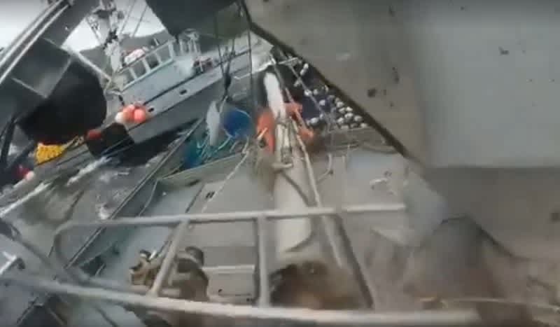 Video: Commercial Fishing Boat Collision Buries Crewman