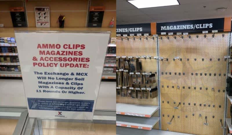 Military Base Exchange Stores Remove High-Capacity Magazines from Shelves, Limit Sales to 21 and Up
