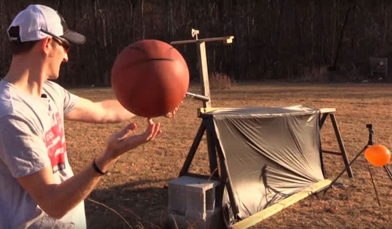 Video: 22Plinkster Pulls Off Incredible March Madness Trick Shot