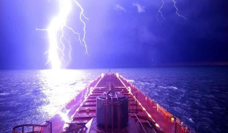 Striking Photo of Lake Michigan Lightning Bolt Goes Viral