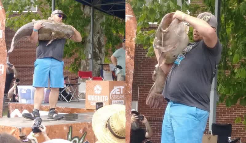 Oklahoma Man Noodles Record-Setting Catfish in Annual Noodling Contest