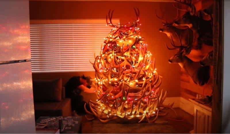 Video: How to Put Up a Shed Antler Christmas Tree
