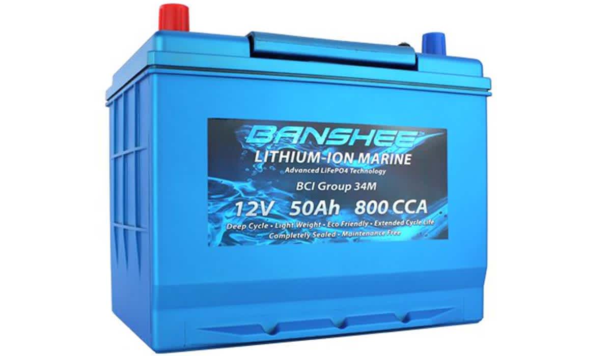 Banshee Deep Cycle Lithium Marine Trolling Battery - Lightweight Pick