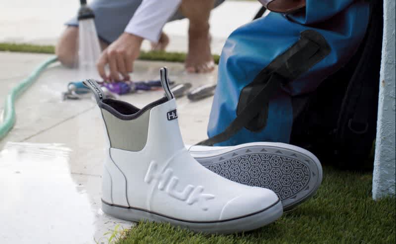 Wade through everything with the Huk Rogue Wave Fishing Boot