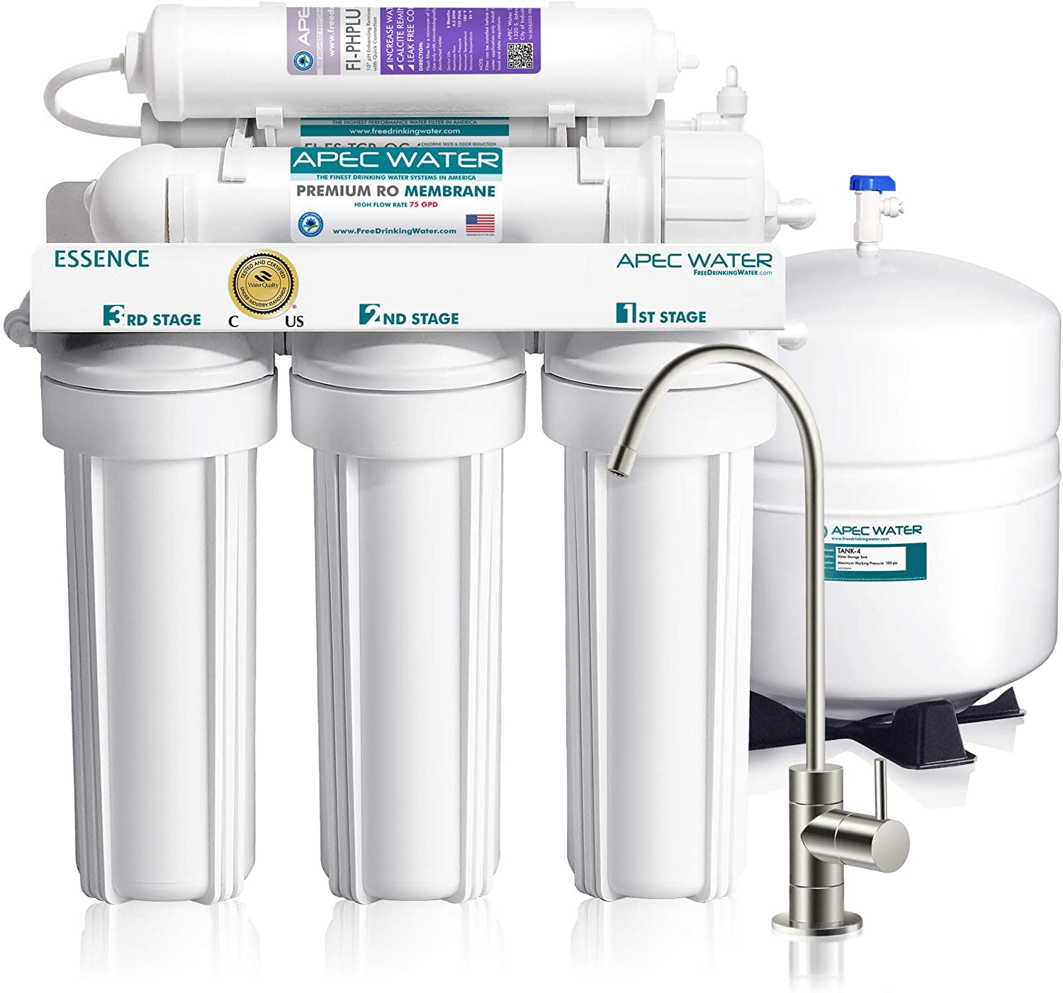 APEC Reverse Osmosis Drinking Water Filter System - Home System Pick