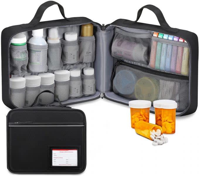 Portable Travel Medicine Bag Outdoor Emergency First Aid Kit With Small  Medication Pouch For Home Storage And Organization, Business Trip