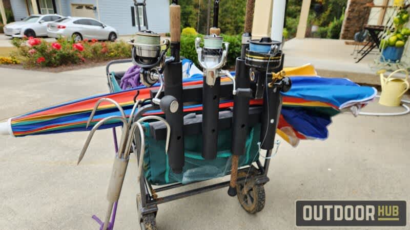 Rod Holder Cart UPGRADE!!! DIY Rolling Rod Holder Cart 