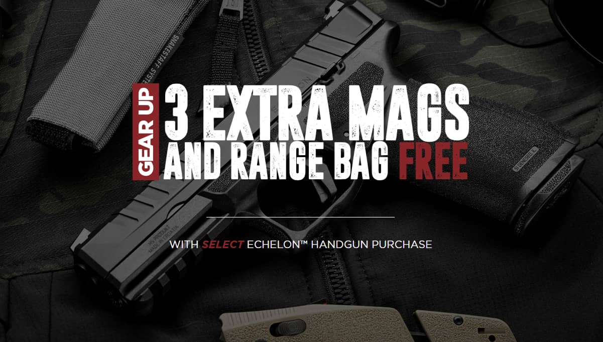 Obtenha mais poder de fogo com a promoção Springfield Armory Echelon Gear Up