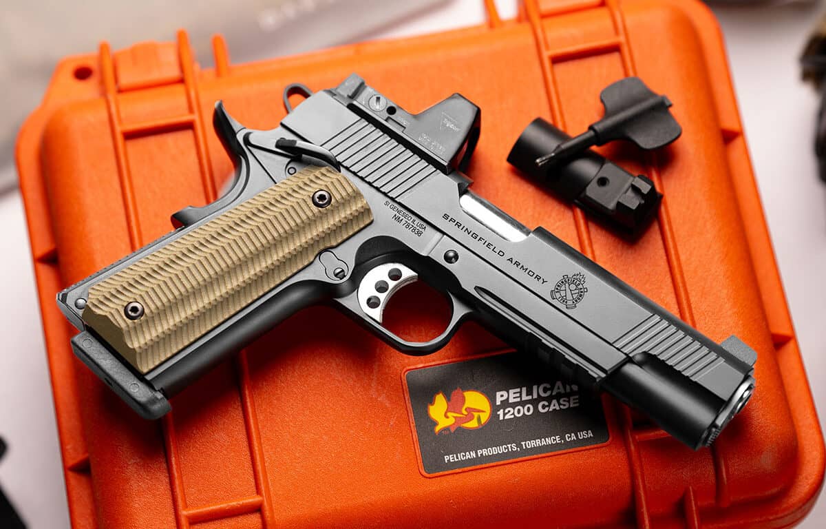 Sistema óptico da agência é adaptado para pistolas Springfield 1911 AOS