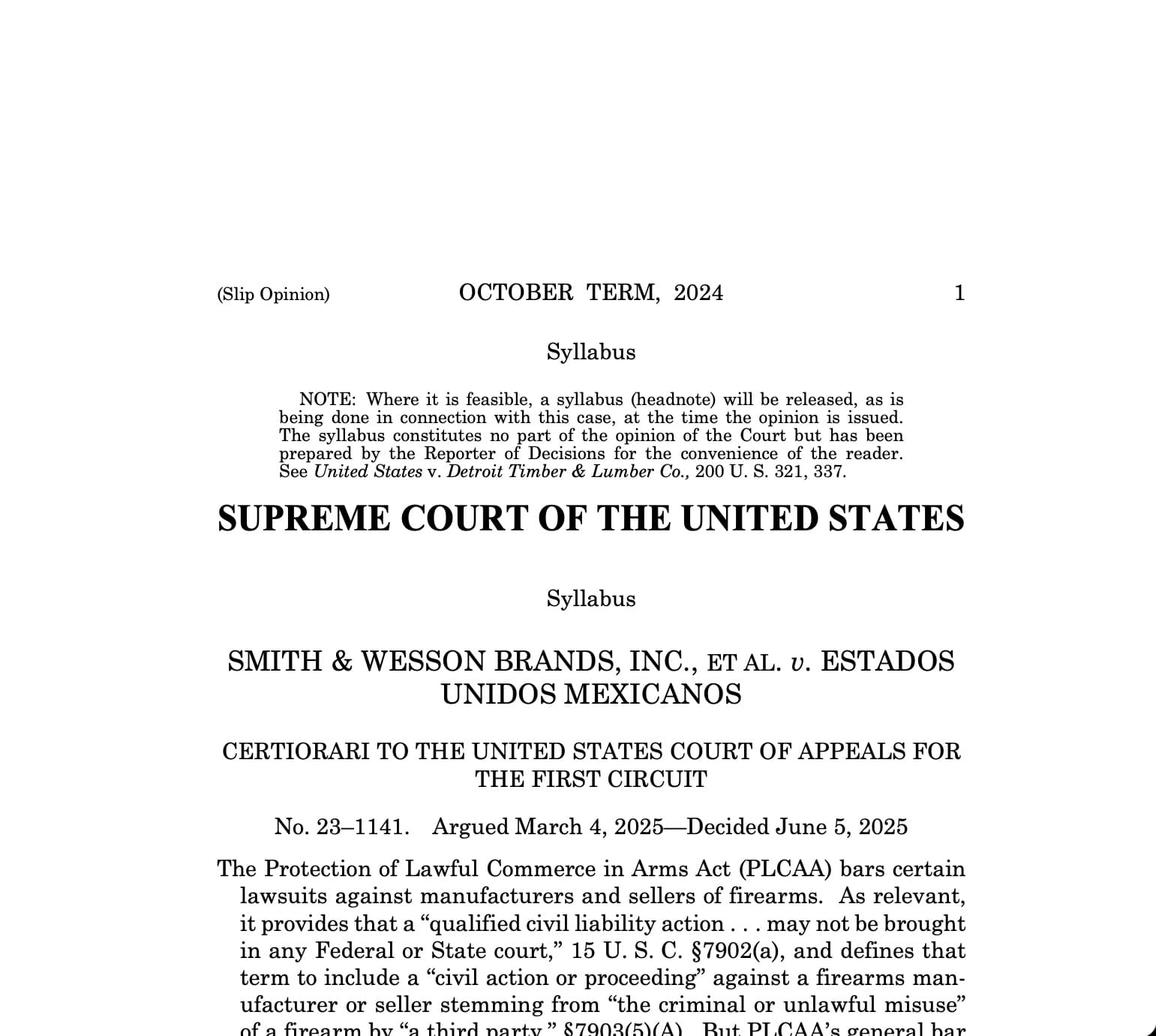 Supreme Court Hands Gun Industry Win: OHUB News
