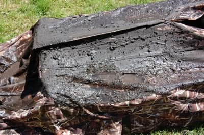 I know it sounds crazy, but get a good layer of mud ground into your blind, let it dry and then shake it off. You’ll thank me later.