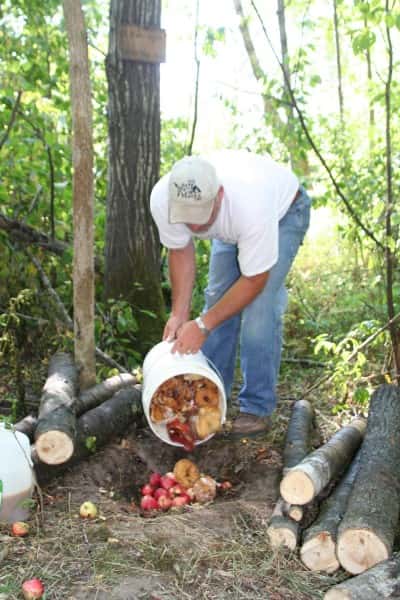 In areas with a substantial amount of hunting pressure and competition from other baiters, one bucketful of bait per day is about right unless the bait is getting heavily hit, then increase the amount of bait per day accordingly.