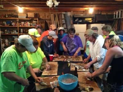 Catch ‘em and clean ‘em. My pet peeve as a woman in the fishing industry? Slapping something pink on it and saying it's for women. I wonder what these gals think?