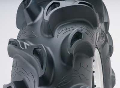 The ITP Mammoth Mayhem tires feature extra-deep, two-inch tall lugs purpose built to self clean and claw their way out of mud holes.