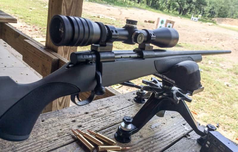 The Weatherby Vanguard 2 Package comes with a Redfield scope, sling and case.
