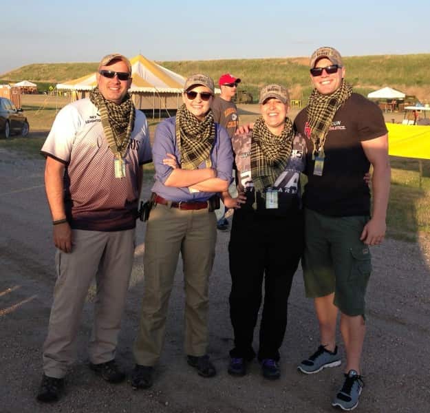 Sky Leighton, Lori Yunker, Britney Starr, and Jordan Miller. Photo courtesy of Matthew Miller, field producer of Run2GunTV.