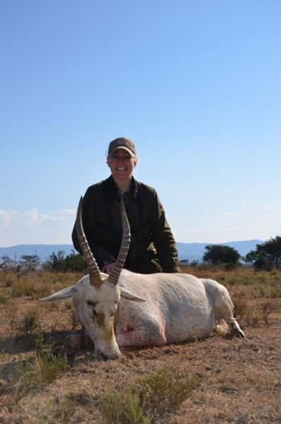The author's white blesbok. Image courtesy Michelle Whitney Bodenheimer.