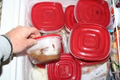 The entire contents of a Crock-Pot meal can be placed in a container and frozen. Drop the works into a Crock-Pot before heading out for the day’s hunt; when you return from a cold day of hard hunting, there is a hot meal waiting for you.