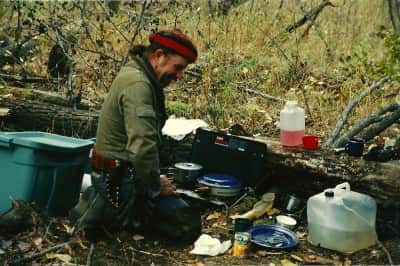 Dennis Dunn's guide for the second part of his 1997 hunt for Alaska-Yukon moose, Linus O'Brien. Image by Dennis Dunn.