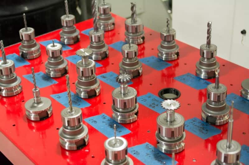 Some of the available bits for the robo-drill systems.