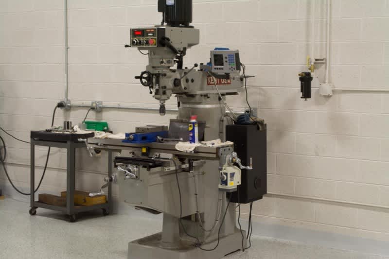 While there are some older milling machines along a back wall, we didn't see any powered up the day we were there.