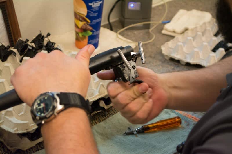 Function testing a Remington 700 trigger.