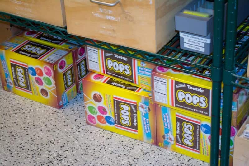 If you've ever bought a Timney Trigger, you might remember a little surprise of a Tootsie Pop in the shipping box. They're in the raw materials stock room also.