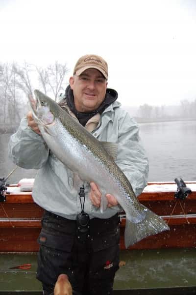 The late fall weather is going to be cold and wet. If the fishing is hot, you have to go. Image by Derrek Sigler.