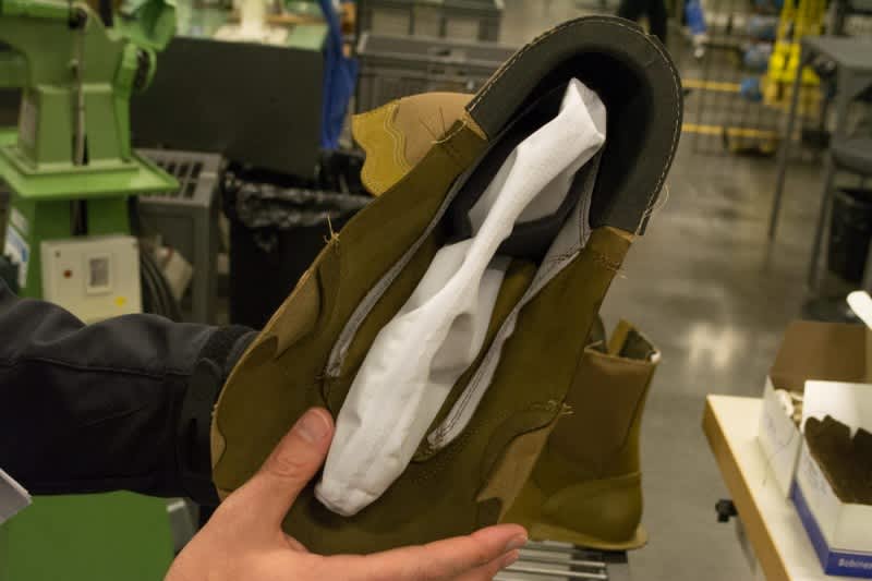I still don't know how someone can sew a bunch of pieces together and come out with this - a nearly completed upper.