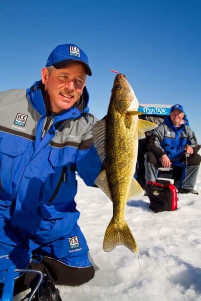 Location is everything for first ice walleyes. They tend to be in the same places you found them right before you put the boat away, but ice fishing allows you to stay right on top of them and put a bait right in their face.