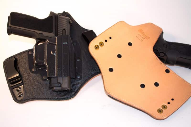 A pair of KingTuks with a Sig P226 and Sig P229.