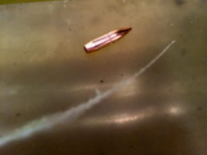 The heavy and slow subsonic bullets like this 220 grain Sierra MatchKing are not supposed to expand, but to tumble, and they do.