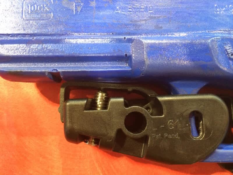 Shown here are the guts of the Safariland GLS system that make it work.