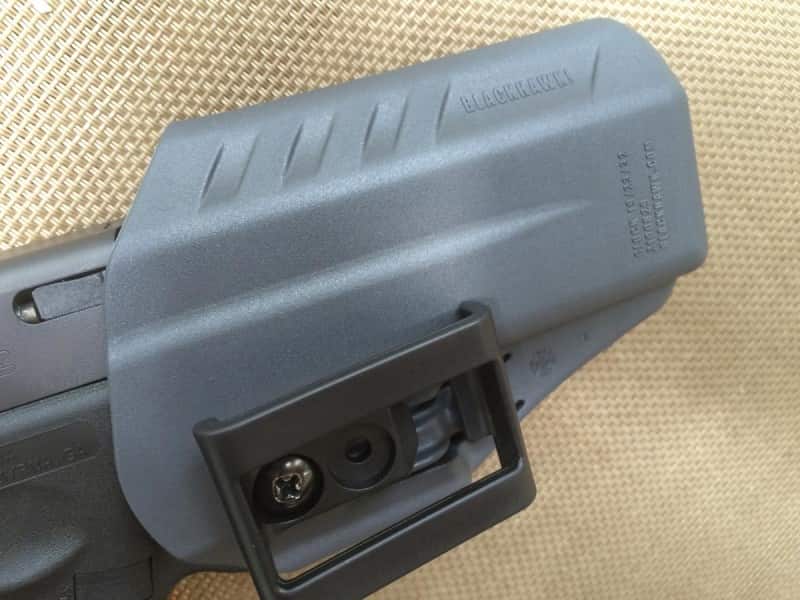 The BLACKHAWK! A.R.C. appendix carry holster.