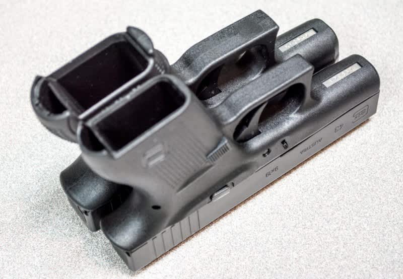Like the others here, the Glock 43 is a single stack design. It has lower capacity, but is easy to conceal.