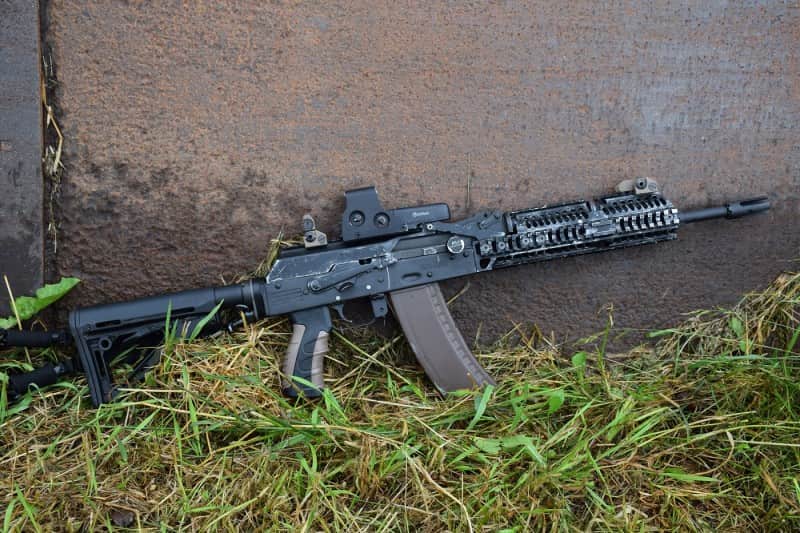 This rifle belonging to Rob Ski of the AK Operators Union began its life as a Saiga. It has since been heavily customized by Definitive Arms and outfitted with high-quality accessories by Rob.